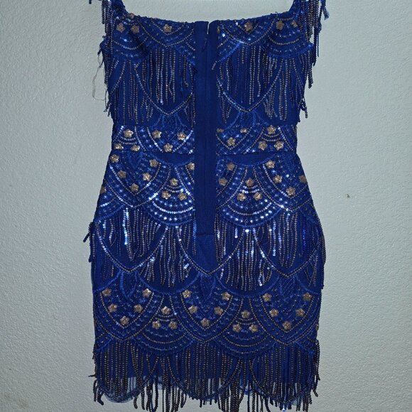 Bella Barnett blue sequin dress - Picture 3 of 5
